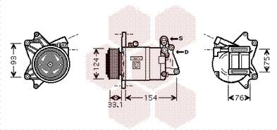 Van Wezel 1300K321 - Компрессор кондиционера autosila-amz.com