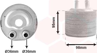 Van Wezel 13013700 - Масляный радиатор, двигательное масло autosila-amz.com