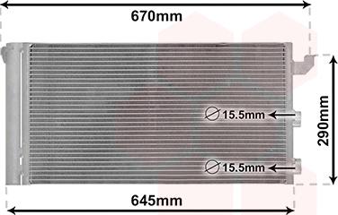 Van Wezel 17005406 - Конденсатор кондиционера autosila-amz.com