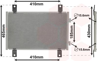 Van Wezel 17005302 - Конденсатор кондиционера autosila-amz.com