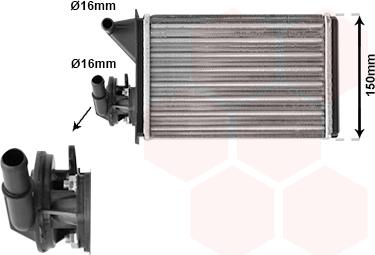 Van Wezel 17006087 - Теплообменник, отопление салона autosila-amz.com