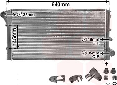 Van Wezel 17002295 - Радиатор, охлаждение двигателя autosila-amz.com