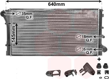 Van Wezel 17002292 - Радиатор, охлаждение двигателя autosila-amz.com