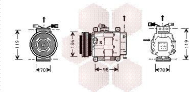 Van Wezel 1700K049 - Компрессор кондиционера autosila-amz.com