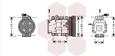 Van Wezel 1700K041 - Компрессор кондиционера autosila-amz.com