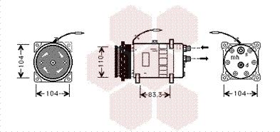 Van Wezel 1700K064 - Компрессор кондиционера autosila-amz.com