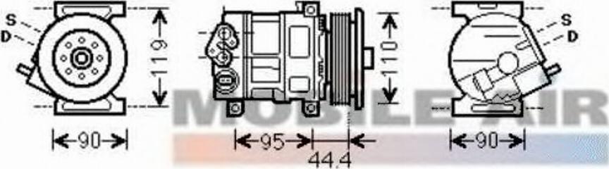 Van Wezel 1700K394 - Компрессор кондиционера autosila-amz.com