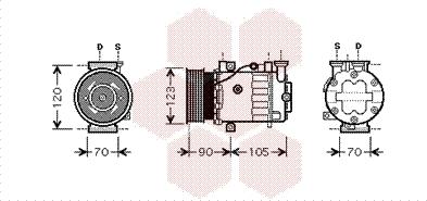 Van Wezel 1700K361 - Компрессор кондиционера autosila-amz.com