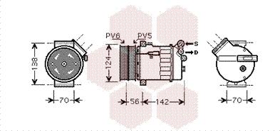 Van Wezel 1700K363 - Компрессор кондиционера autosila-amz.com