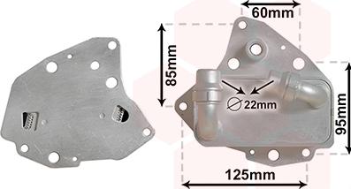 Van Wezel 17013704 - Масляный радиатор, двигательное масло autosila-amz.com