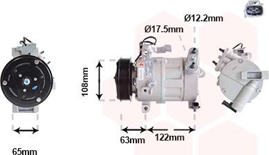 Van Wezel 1701K708 - Компрессор кондиционера autosila-amz.com