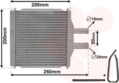 Van Wezel 81006088 - Теплообменник, отопление салона autosila-amz.com