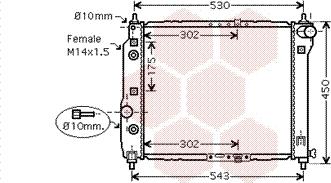 Van Wezel 81002069 - Радиатор, охлаждение двигателя autosila-amz.com