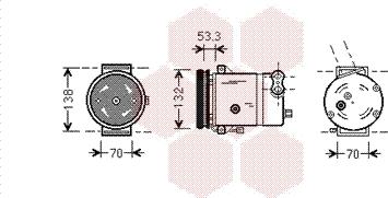 Van Wezel 8100K018 - Компрессор кондиционера autosila-amz.com