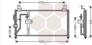 Van Wezel 83005094 - Конденсатор кондиционера autosila-amz.com