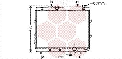 Van Wezel 83002129 - Радиатор, охлаждение двигателя autosila-amz.com