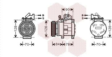 Van Wezel 8300K052 - Компрессор кондиционера autosila-amz.com