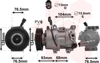 Van Wezel 8300K242 - Компрессор кондиционера autosila-amz.com