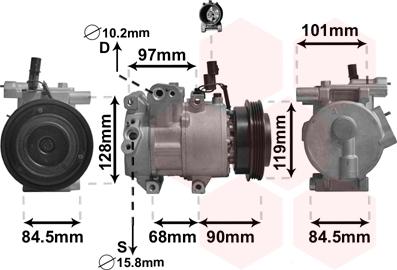 Van Wezel 8300K261 - Компрессор кондиционера autosila-amz.com