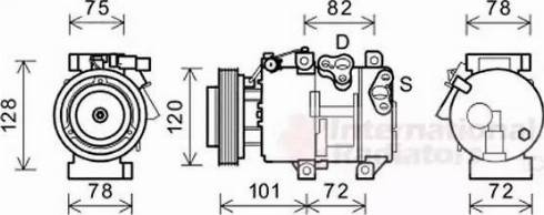 Van Wezel 8300K218 - Компрессор кондиционера autosila-amz.com