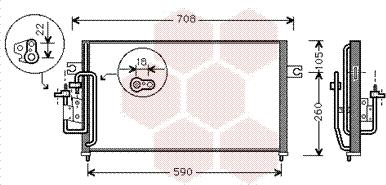 Van Wezel 82005059 - Конденсатор кондиционера autosila-amz.com