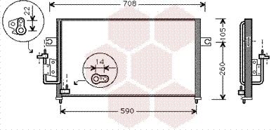 Van Wezel 82005057 - Конденсатор кондиционера autosila-amz.com