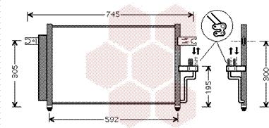 Van Wezel 82005082 - Конденсатор кондиционера autosila-amz.com