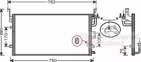 Van Wezel 82005135 - Конденсатор кондиционера autosila-amz.com