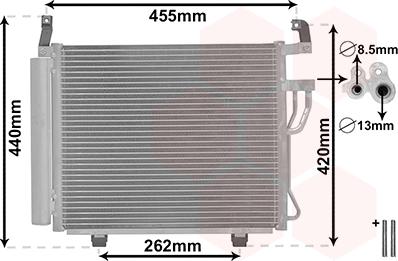 Van Wezel 82005241 - Конденсатор кондиционера autosila-amz.com