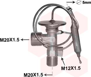 Van Wezel 82001322 - Расширительный клапан, кондиционер autosila-amz.com