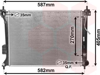 Van Wezel 82002428 - Радиатор, охлаждение двигателя autosila-amz.com