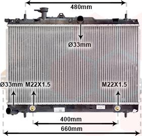 Van Wezel 82002096 - Радиатор, охлаждение двигателя autosila-amz.com