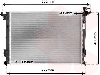 Van Wezel 82002285 - Радиатор, охлаждение двигателя autosila-amz.com