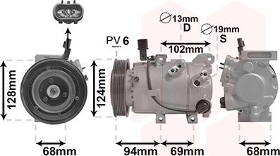 Van Wezel 8200K442 - Компрессор кондиционера autosila-amz.com