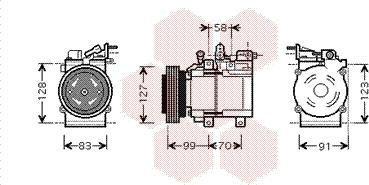 Van Wezel 8200K160 - Компрессор кондиционера autosila-amz.com