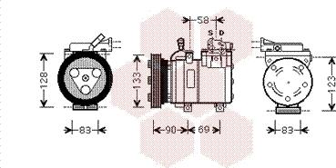 Van Wezel 8200K250 - Компрессор кондиционера autosila-amz.com