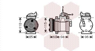 Van Wezel 8200K217 - Компрессор кондиционера autosila-amz.com