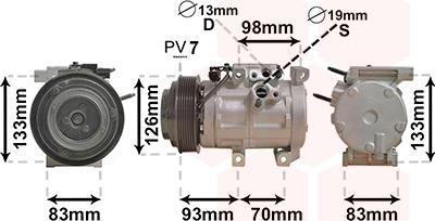 Van Wezel 8201K709 - Компрессор кондиционера autosila-amz.com