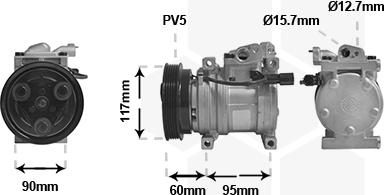 Van Wezel 8201K701 - Компрессор кондиционера autosila-amz.com