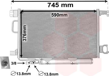 Van Wezel 30005435 - Конденсатор кондиционера autosila-amz.com