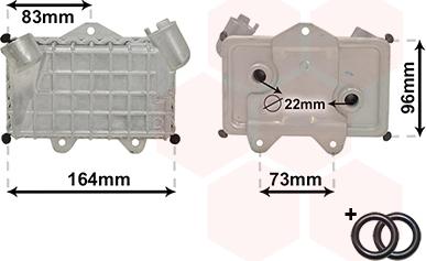 Van Wezel 30003240 - Масляный радиатор, двигательное масло autosila-amz.com