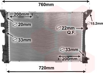 Van Wezel 30002653 - Радиатор, охлаждение двигателя autosila-amz.com