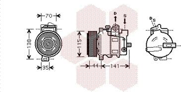 Van Wezel 3000K401 - Компрессор кондиционера autosila-amz.com