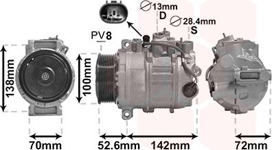 Van Wezel 3000K639 - Компрессор кондиционера autosila-amz.com