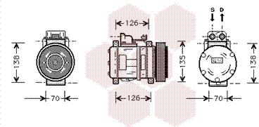 Van Wezel 3000K054 - Компрессор кондиционера autosila-amz.com