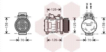 Van Wezel 3000K057 - Компрессор кондиционера autosila-amz.com