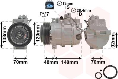 Van Wezel 3000K393 - Компрессор кондиционера autosila-amz.com