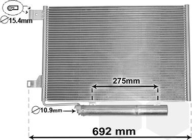 Van Wezel 30015386 - Конденсатор кондиционера autosila-amz.com