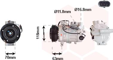 Van Wezel 3001K727 - Компрессор кондиционера autosila-amz.com