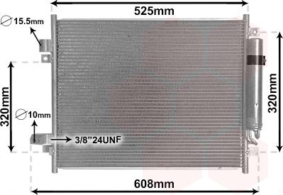 Van Wezel 33005428 - Конденсатор кондиционера autosila-amz.com